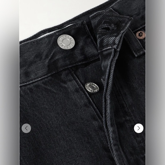 AGOLDE Nico High-Waisted Fitted Jeans Size 24 in Black - Picture 7 of 14